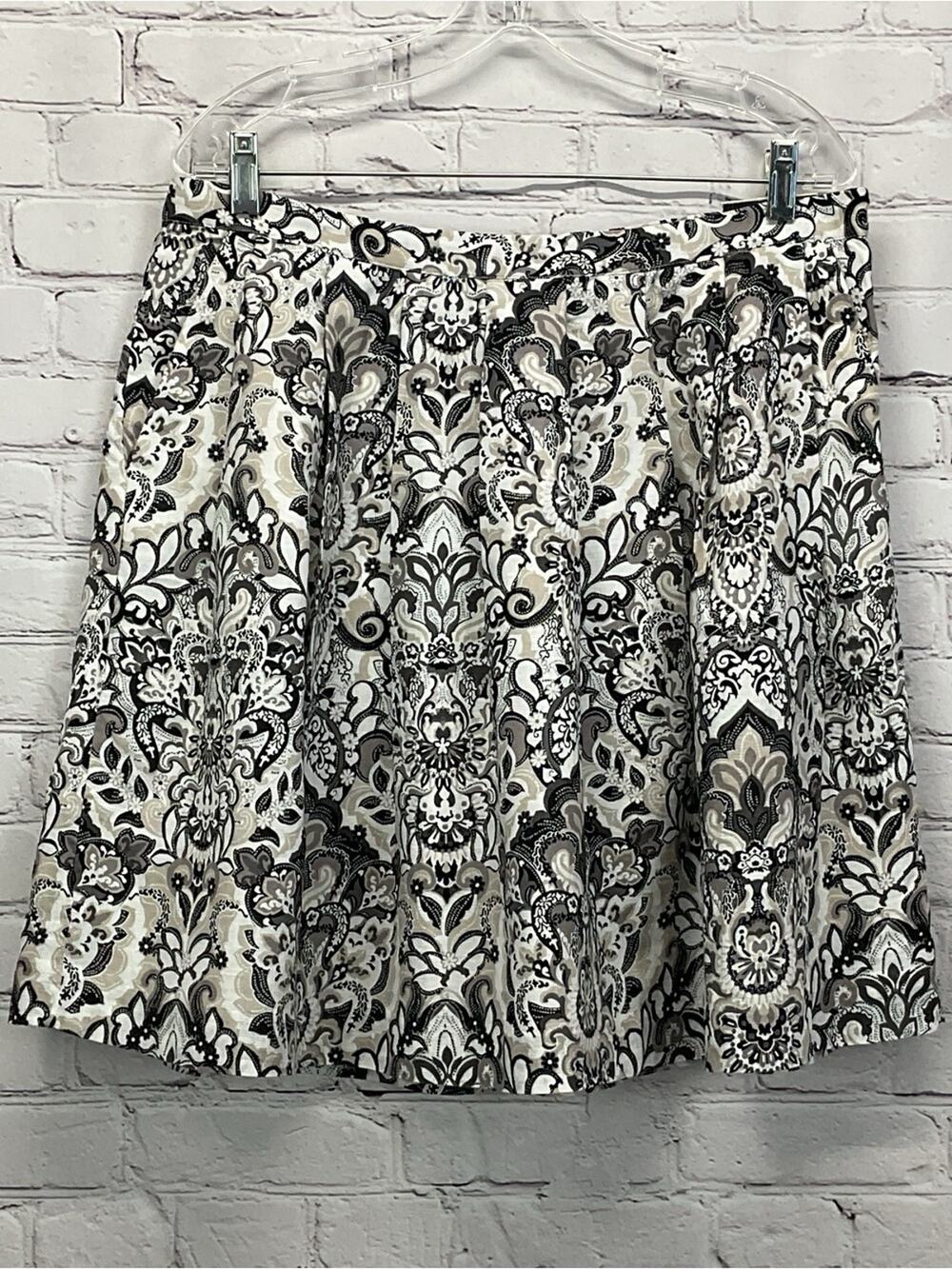 Banana Republic Skirt Women's Size 12 Multicolor Abstract Linen Blend Vacation